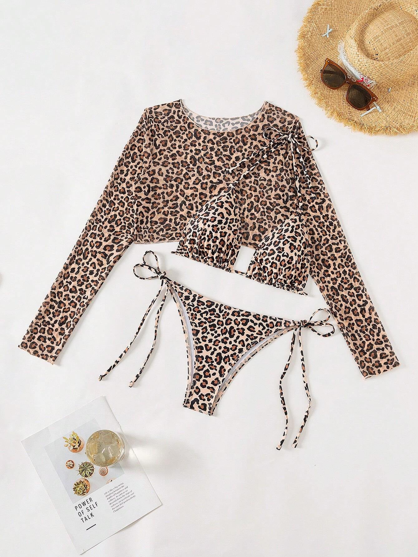 Swim Summer Beach 3Packs Solid Halter Triangle Bikini & Cover up Top