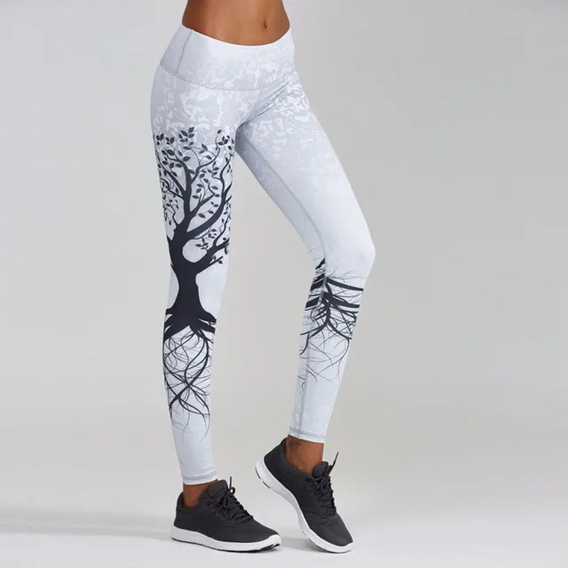Women Yoga Sport Leggings Pants Workout Fitness Clothing Jogging Running Pants Gym Tights Stretch Print Sportswear Yoga Leggins