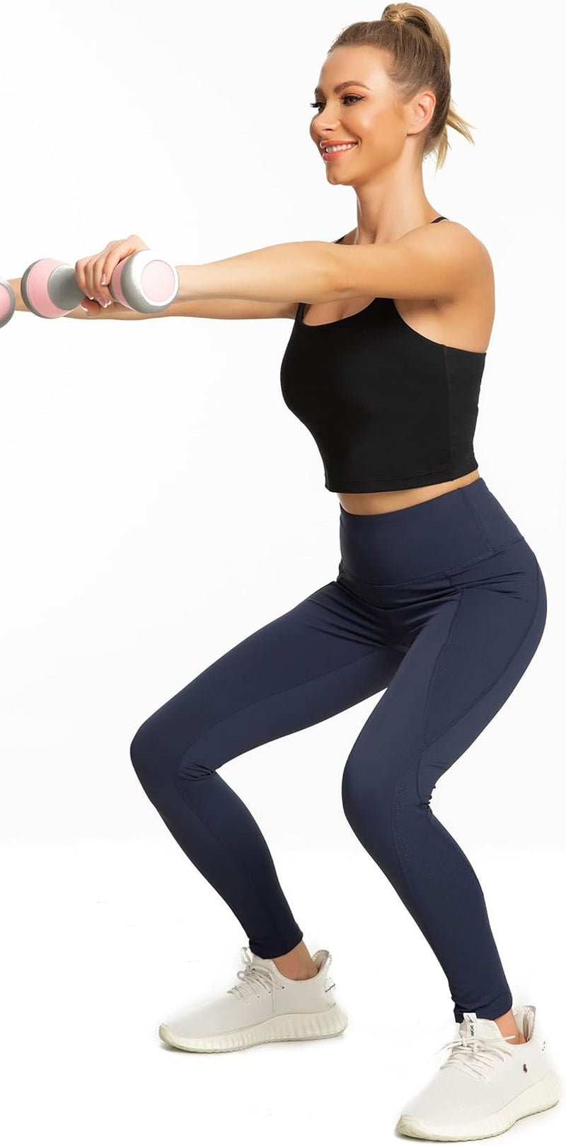 Yoga Pants for Women with Pockets High Waisted Leggings Workout Sports Running Athletic Pants