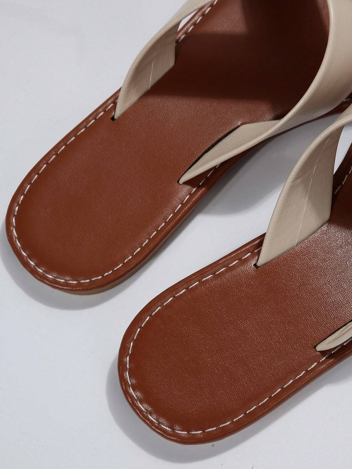 Elegant White Slide Sandals for Women, Minimalist Cross Strap Sandals